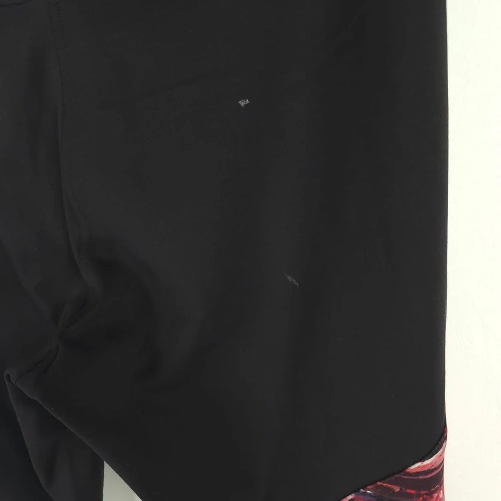 Lululemon Sweat & Repeat Black/Dahliascape Multicolored Leggings Size 10‎